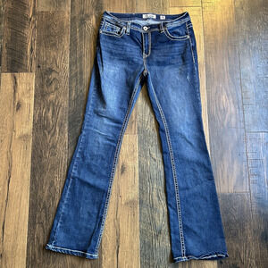 Charme Denim Jeans Women’s Size 31 Dark Wash Bootcut Embroidered Pockets